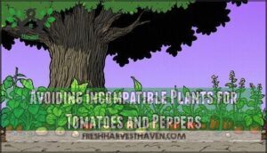 avoiding incompatible plants for tomatoes and peppers