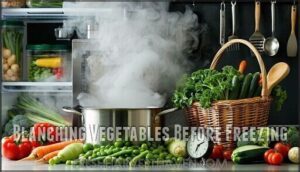 blanching vegetables before freezing