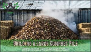 building a large compost pile