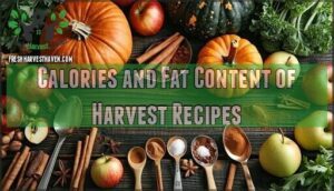 calories and fat content of harvest recipes
