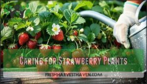 caring for strawberry plants
