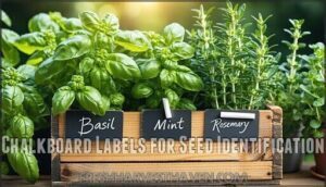 chalkboard labels for seed identification