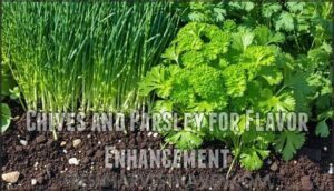 chives and parsley for flavor enhancement