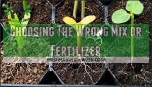 choosing the wrong mix or fertilizer