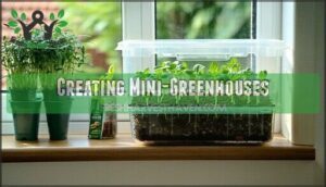 creating mini-greenhouses