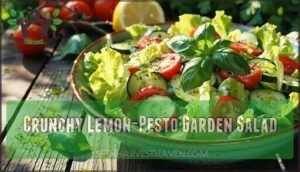 crunchy lemon-pesto garden salad