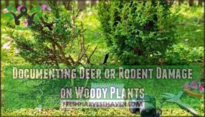 documenting deer or rodent damage on woody plants