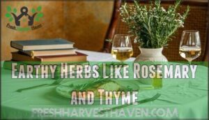 earthy herbs like rosemary and thyme