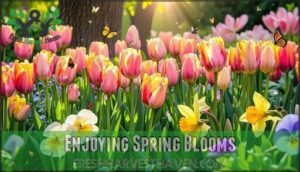 enjoying spring blooms