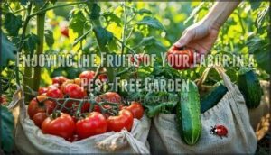 enjoying the fruits of your labor in a pest-free garden