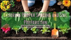 ensuring proper spacing and soil preparation