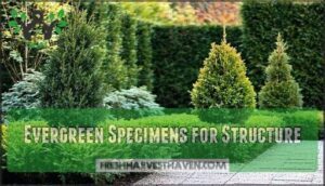 evergreen specimens for structure