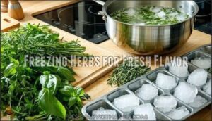 freezing herbs for fresh flavor