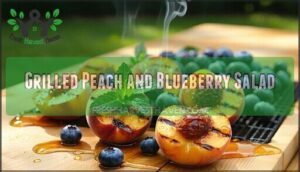 grilled peach and blueberry salad
