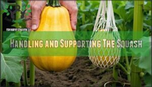 handling and supporting the squash