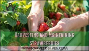 harvesting and maintaining strawberries