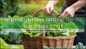 harvesting leafy green vegetables