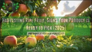 harvesting ripe fruit