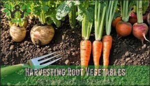 harvesting root vegetables