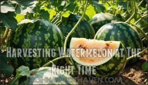 harvesting watermelon at the right time