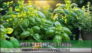 herb harvesting timing