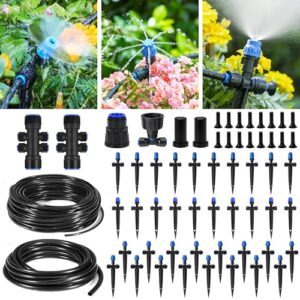 HIRALIY 210FT Drip Irrigation System, B0CZ6VPN3K