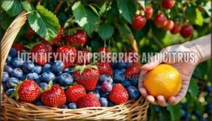 identifying ripe berries and citrus