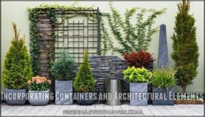 incorporating containers and architectural elements