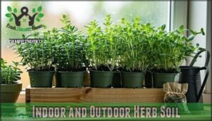 indoor and outdoor herb soil