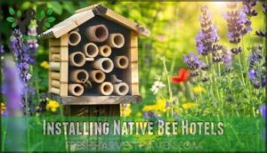 installing native bee hotels