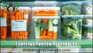 labeling frozen vegetables