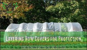 layering row covers for protection