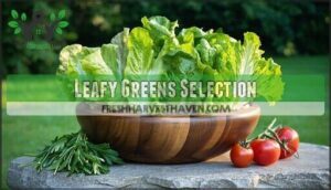 leafy greens selection