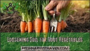 loosening soil for root vegetables