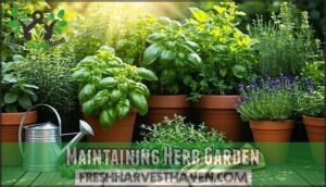 maintaining herb garden