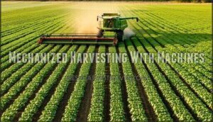 mechanized harvesting with machines