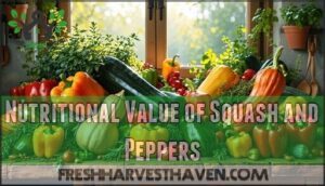 nutritional value of squash and peppers