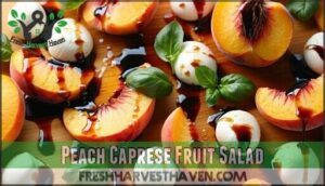 peach caprese fruit salad