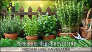 perennial herb harvesting