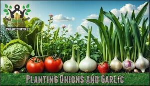 planting onions and garlic