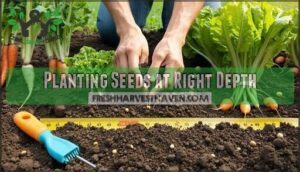 planting seeds at right depth