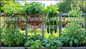 pruning and training plants for optimal summer growth