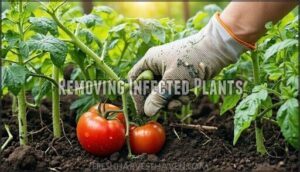 removing infected plants