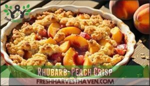 rhubarb-peach crisp