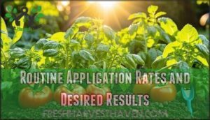 routine application rates and desired results