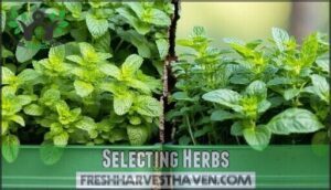 selecting herbs