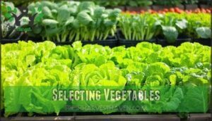 selecting vegetables