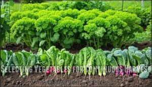 selecting vegetables for continuous harvest