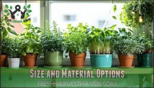 size and material options