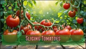 slicing tomatoes
